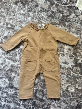 The Simple Folk Neutral Tan Kids One-Piece Footie Romper